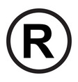registered trademark icon vector image