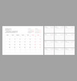 wall calendar template for 2021 year planner vector image