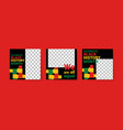 collection black history month social media vector image