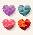 geometrical heart love set of design elements vector image vector image