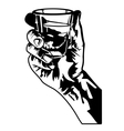 holding a shot glass vector image vector image