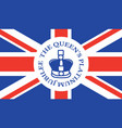 queens platinum jubilee celebration poster vector image vector image