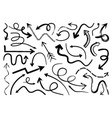 set hand drawn arrows doodle design elements vector image