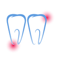 sick teeth vector image