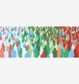 silhouette colorful people crowd statistic vector image