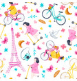watercolor baby pattern vector image vector image