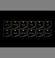 elegant luxury golden paper pins month note vector image vector image