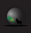 howling wolf vector image vector image