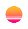 isolated sunset gradient on white background vector image