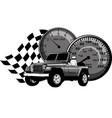 monochrome jeep car vector image vector image