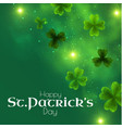 st patricks day background with shamrock lucky vector image vector image