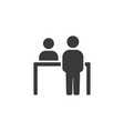 customer icon at receptionist vector image vector image