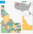 idaho map vector image