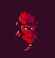 monkey mascot logo design with modern vector image vector image