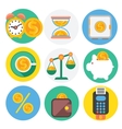 set of money finance banking icons vector image