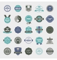 set of retro badges vintage labels icons vector image