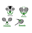 tennis sport emblems vector image vector image