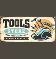 tools shop vintage inscription sign vector image