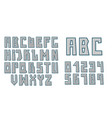 alphabet font vector image