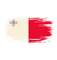 maltese flag brush grunge background vector image