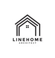 minimalist home house architect structure line vector image