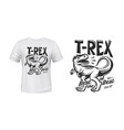 tyrannosaurus dinosaur sport mascot t-shirt print vector image