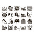 car wash auto service glyph set vector image vector image
