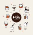 drinks hand drawn doodle icons set vector image