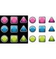 metallic buttons vector image