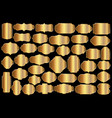 collection of golden gradient labels vector image
