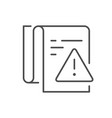 financial alert line outline icon vector image