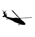 helicopter silhouette vector image vector image
