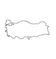 turkey map outline country vector image