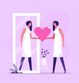 body positive concept modern flat cartoon style vector image