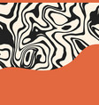 abstract psychedelic groovy background with black vector image vector image