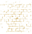 brick wall gold texture pattern white vector image