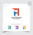 business finance logo design with concept vector image