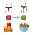 hand drawn concept slimming symbol weight loss vector image