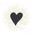 heart symbol hand drawn sketch doodle vintage vector image