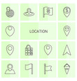 location icons vector image vector image
