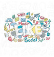 social doodle like vector image