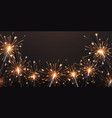 background with sparklers birthday party bengal vector image