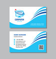 business visit card template with logo - concept vector image vector image