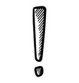 doodle sketch style of hand drawn exclamation vector image vector image