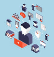 higher education isometric vector image vector image