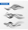 realistic wind set on transparent background vector image