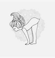 cute girl doing yoga yoga poses and asanas vector image