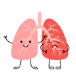 Human lungs cartoon icon Royalty Free Vector Image