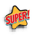 super comic word vector image