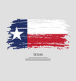 texas flag with brush stroke effect vector image
